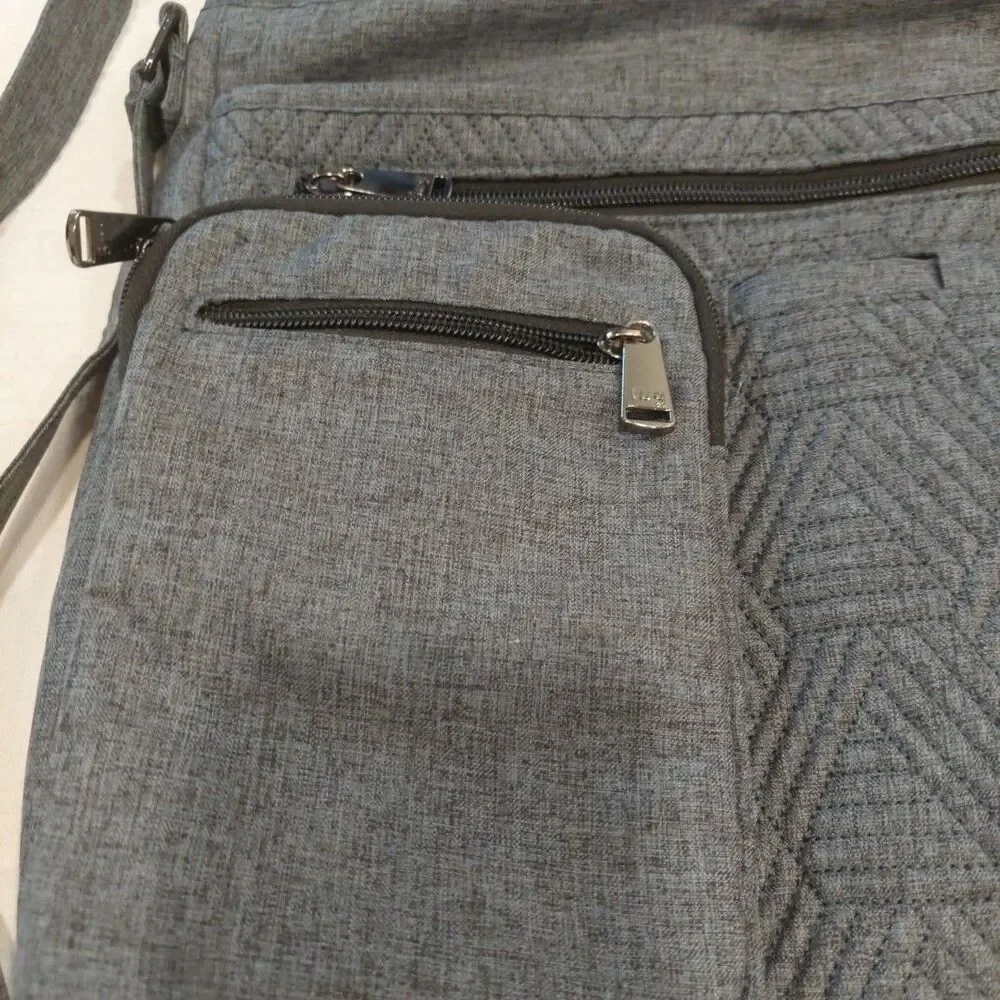 Lug Monorail Convertible Crossbody Backpack Gray Bag Travel Organizer Nylon